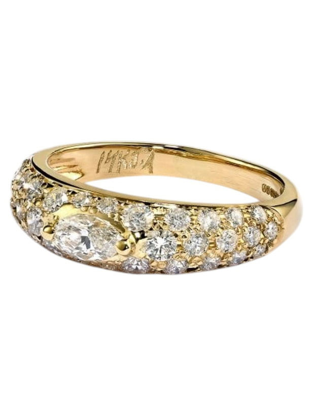 Photo: Jacquie Aiche 14K Yellow Gold Diamond Marquise Dome Ring