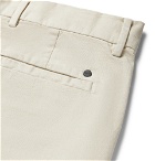 NN07 - Slim-Fit Garment-Dyed Cotton, Lyocell and Linen-Blend Twill Cargo Shorts - Ecru