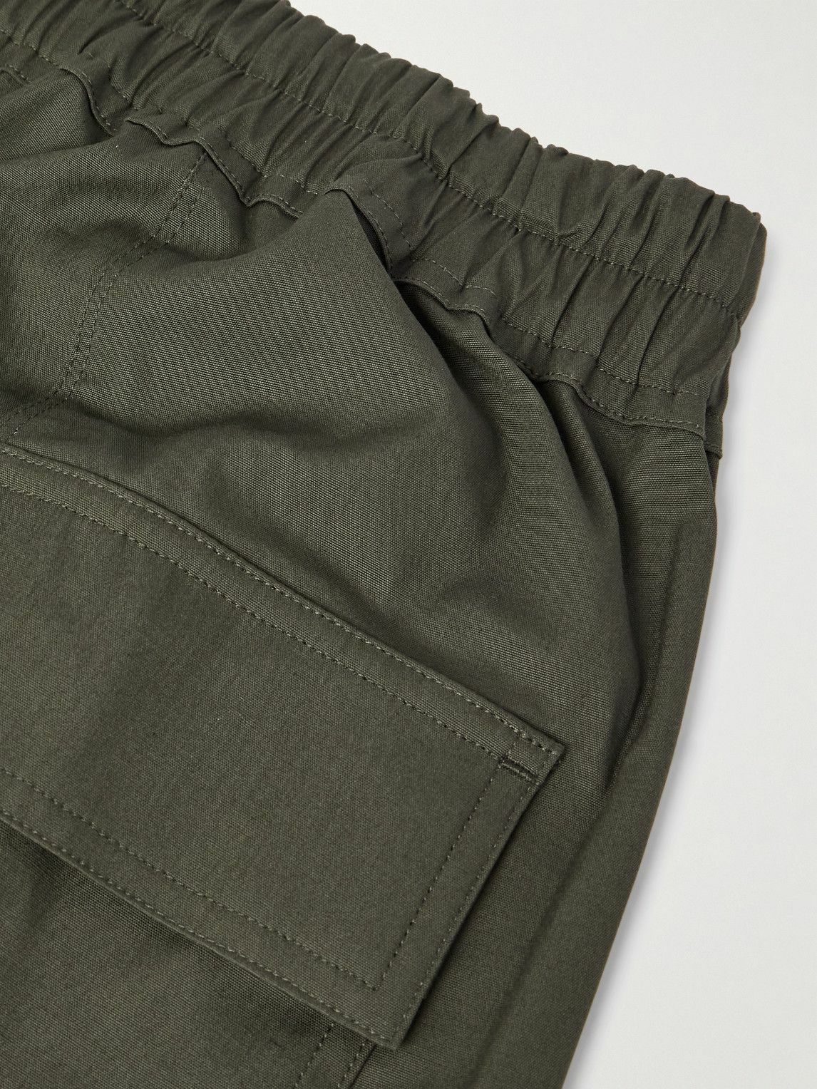 Rick Owens - Tapered Cotton-Blend Poplin Trousers - Green