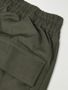 Rick Owens - Tapered Cotton-Blend Poplin Trousers - Green