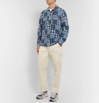 Universal Works - Patchwork Checked Cotton-Flannel Overshirt - Blue