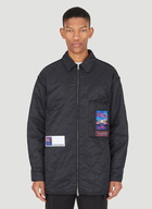 Neon Universe Quilted Jacket in Black