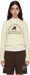 Sporty & Rich Off-White 'Polo Club' Knitted Sweater