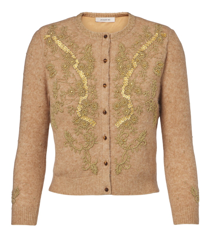 Photo: Jacques Wei Beaded wool and alpaca-blend cardigan