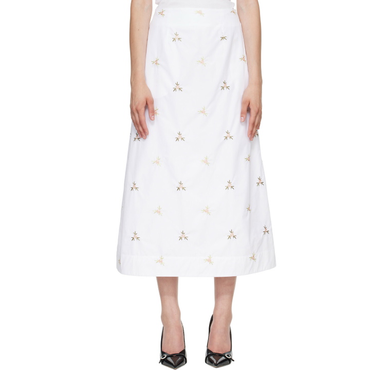 Photo: Simone Rocha White Ripple Midi Skirt