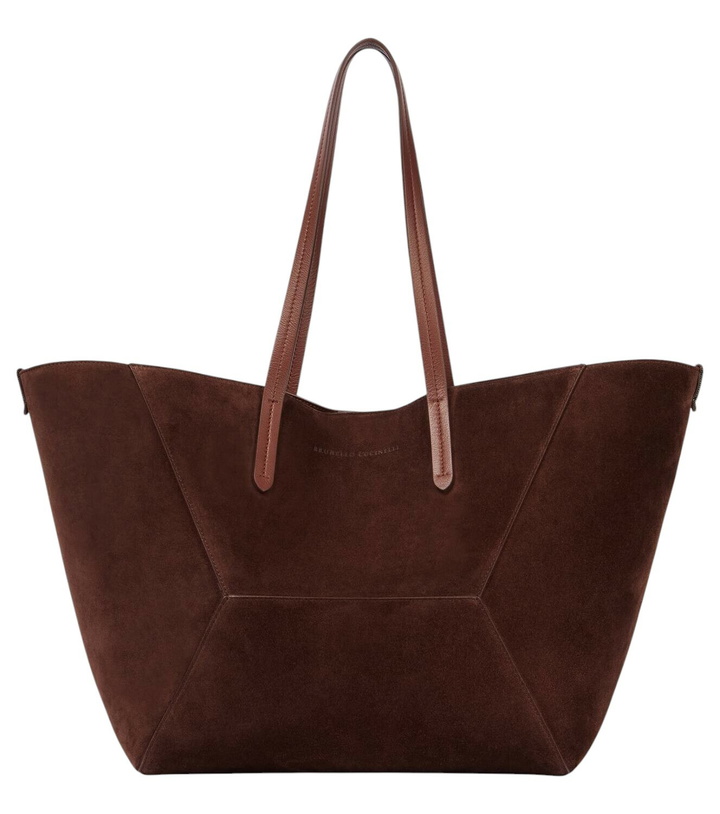 Photo: Brunello Cucinelli BC Duo Large suede tote bag