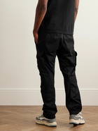 C.P. Company - Slim-Fit Logo-Appliquéd Cotton-Blend Cargo Trousers - Black