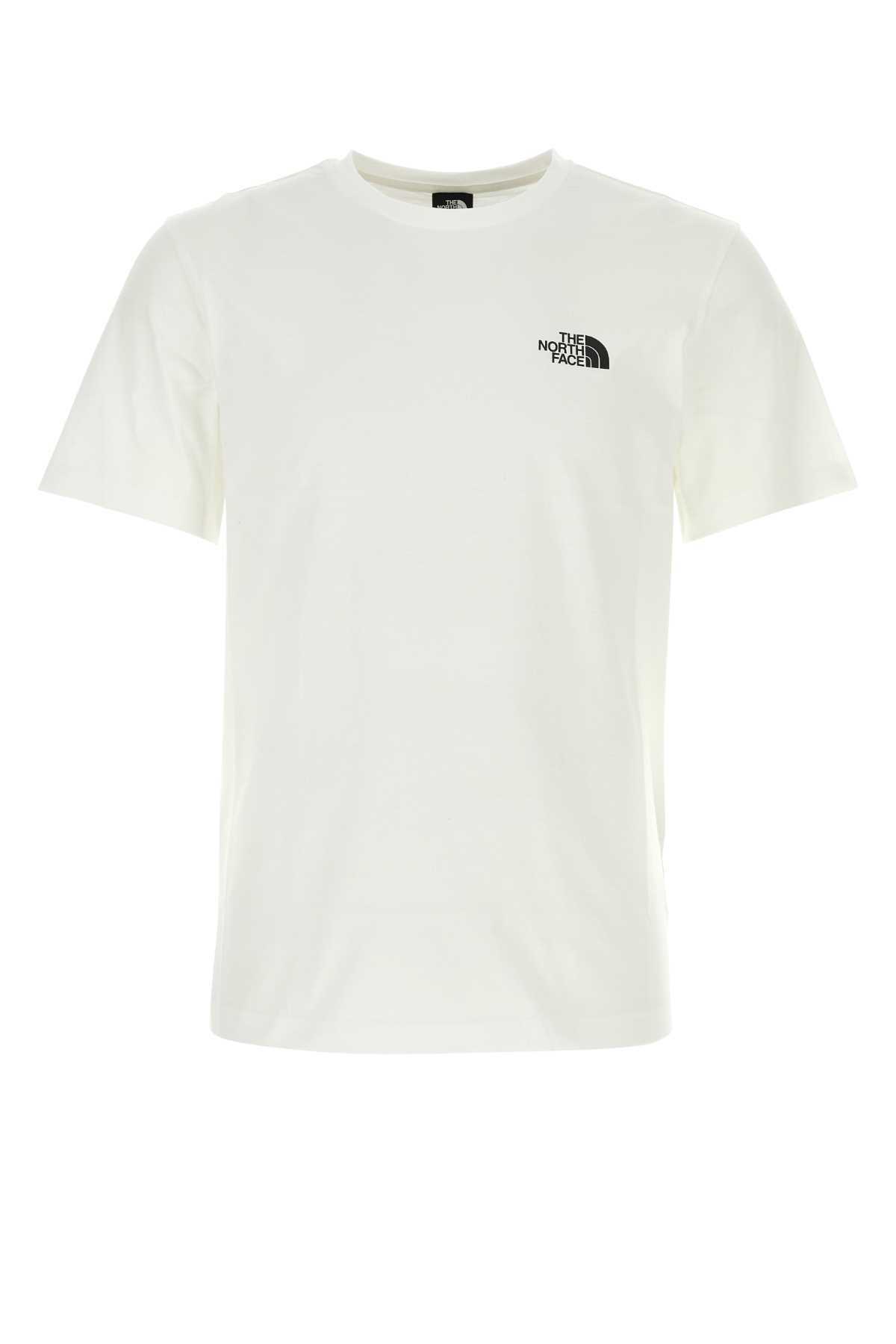 The North Face White Cotton Blend T-shirt The North Face