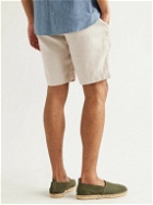 Frescobol Carioca - Felipe Linen and Cotton-Blend Drawstring Shorts - Neutrals