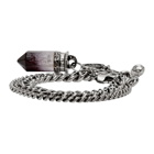 Alexander McQueen Silver Small Shaded Quartz Bracelet