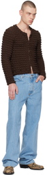 Eckhaus Latta Brown Bubble Cardigan