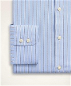Brooks Brothers Men's x Thomas Mason Regent Regular-Fit Dress Shirt, English Collar Double Stripe | Aqua