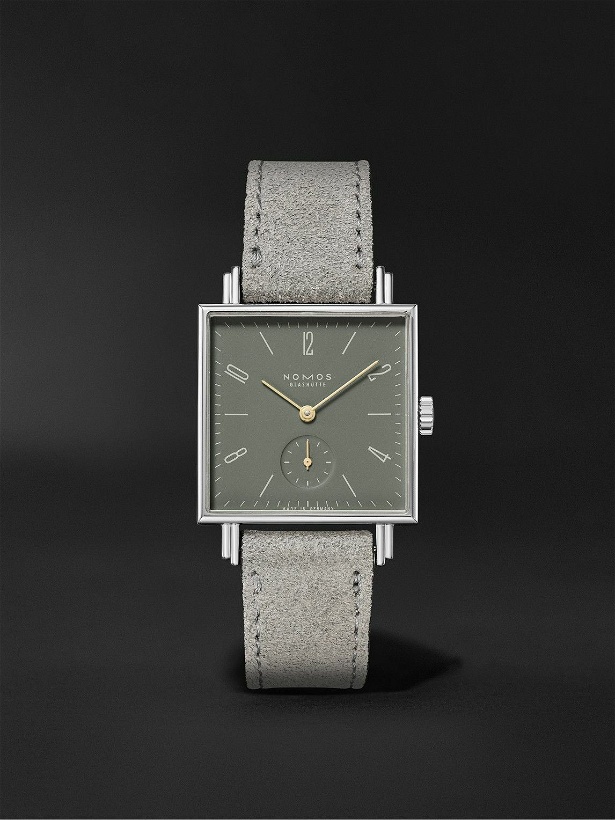 Photo: NOMOS Glashütte - Tetra Ode To Joy Hand-Wound 29.5mm Stainless Steel and Leather Watch, Ref. No. 445