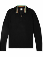 Paul Smith - Slim-Fit Merino Wool Half-Zip Sweater - Black