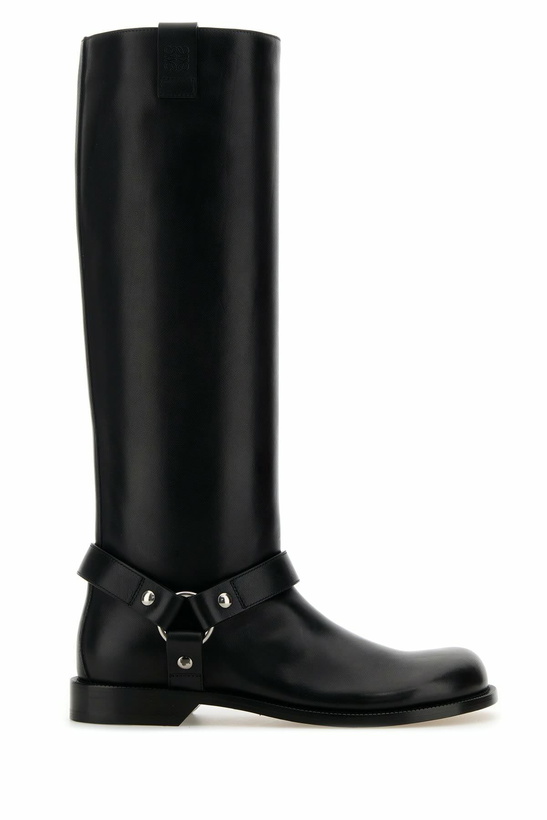 Photo: Loewe Black Leather Campo Biker Boots