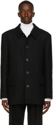 We11done Black Wool Collar Suit Blazer