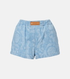 Versace Barocco denim chambray shorts