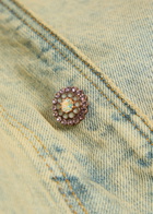 Kenzo Shawl-collar Distressed Denim Jacket