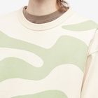 Dries Van Noten Men's Hax Pattern Crew Sweat in Cream