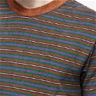 Howlin by Morrison Men's Howlin' Lost in Thought Towelling Stripe T-Shirt in Brown Mind