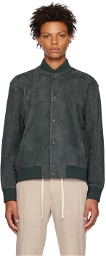 Vince Gray Coaches Bomber Leather Jacket