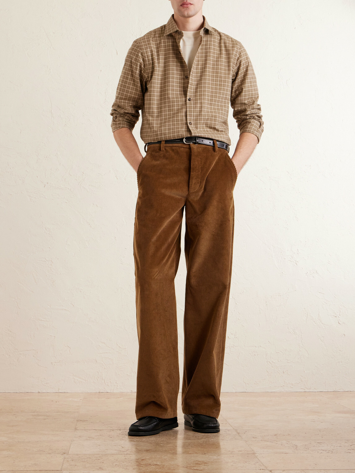 Purdey - Checked Cotton Shirt - Neutrals