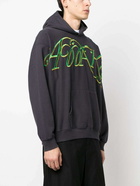 AWAKE NY - Oversized Embroidered Cotton Hoodie