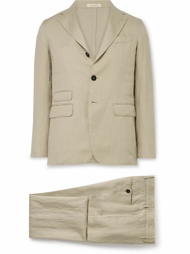 Photo: Massimo Alba - Sloop Slim-Fit Virgin Wool and Linen-Blend Suit - Neutrals