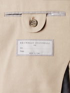 BRUNELLO CUCINELLI - Unstructured Herringbone Paper and Silk-Blend Suit Jacket - Neutrals