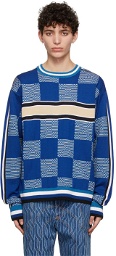 Ahluwalia Blue Wool Sweater