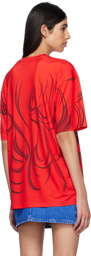 Pushbutton SSENSE Exclusive Red Goggle Girl T-Shirt