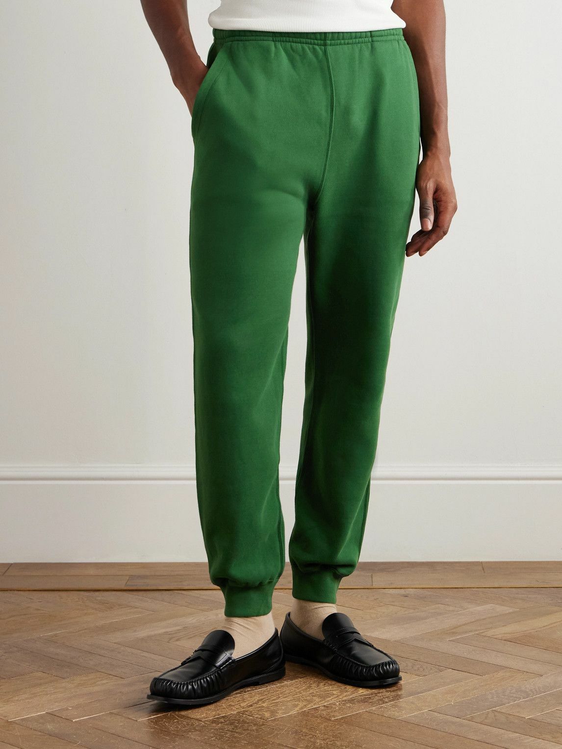 BODE - Tapered Cotton-Jersey Sweatpants - Green