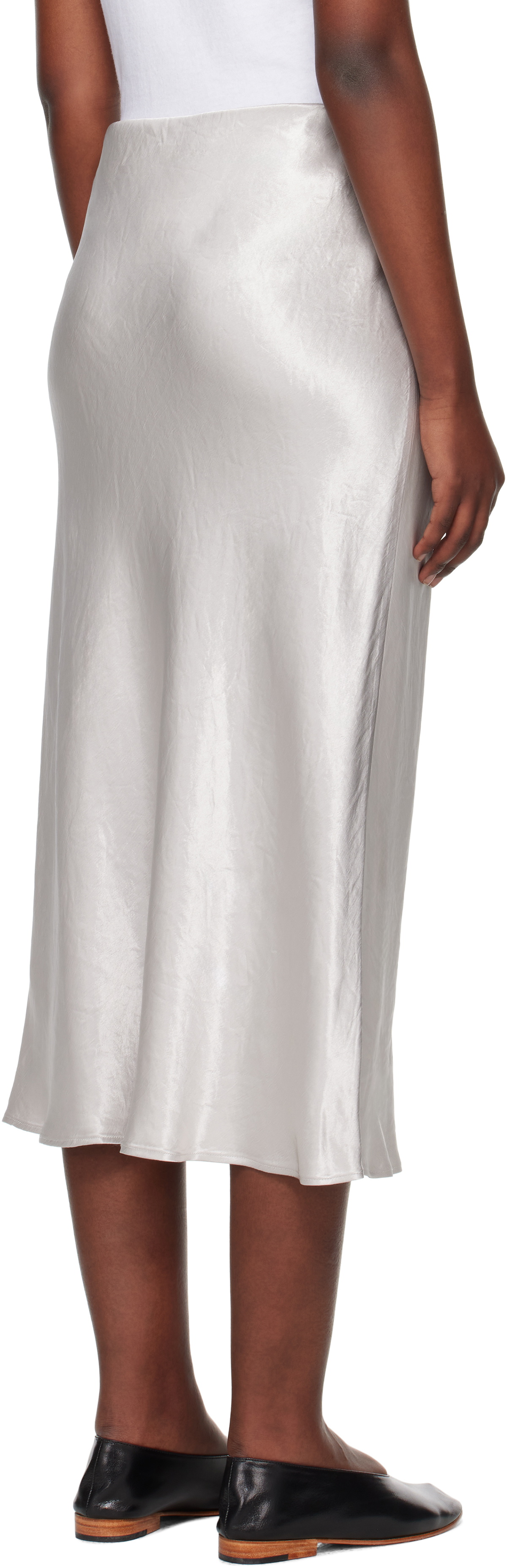 Max Mara Leisure Silver Alessio Midi Skirt