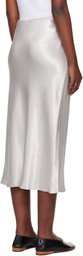 Max Mara Leisure Silver Alessio Midi Skirt