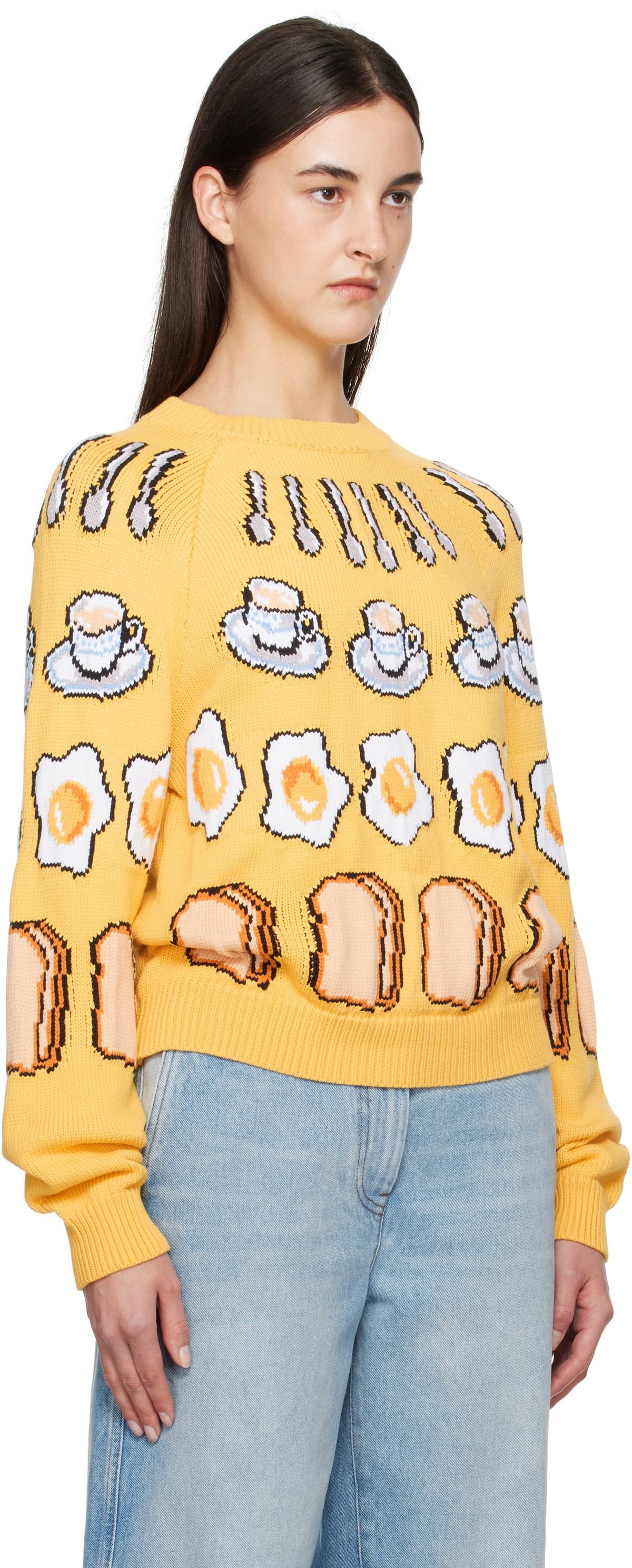 Moschino Yellow Colazione Sweater