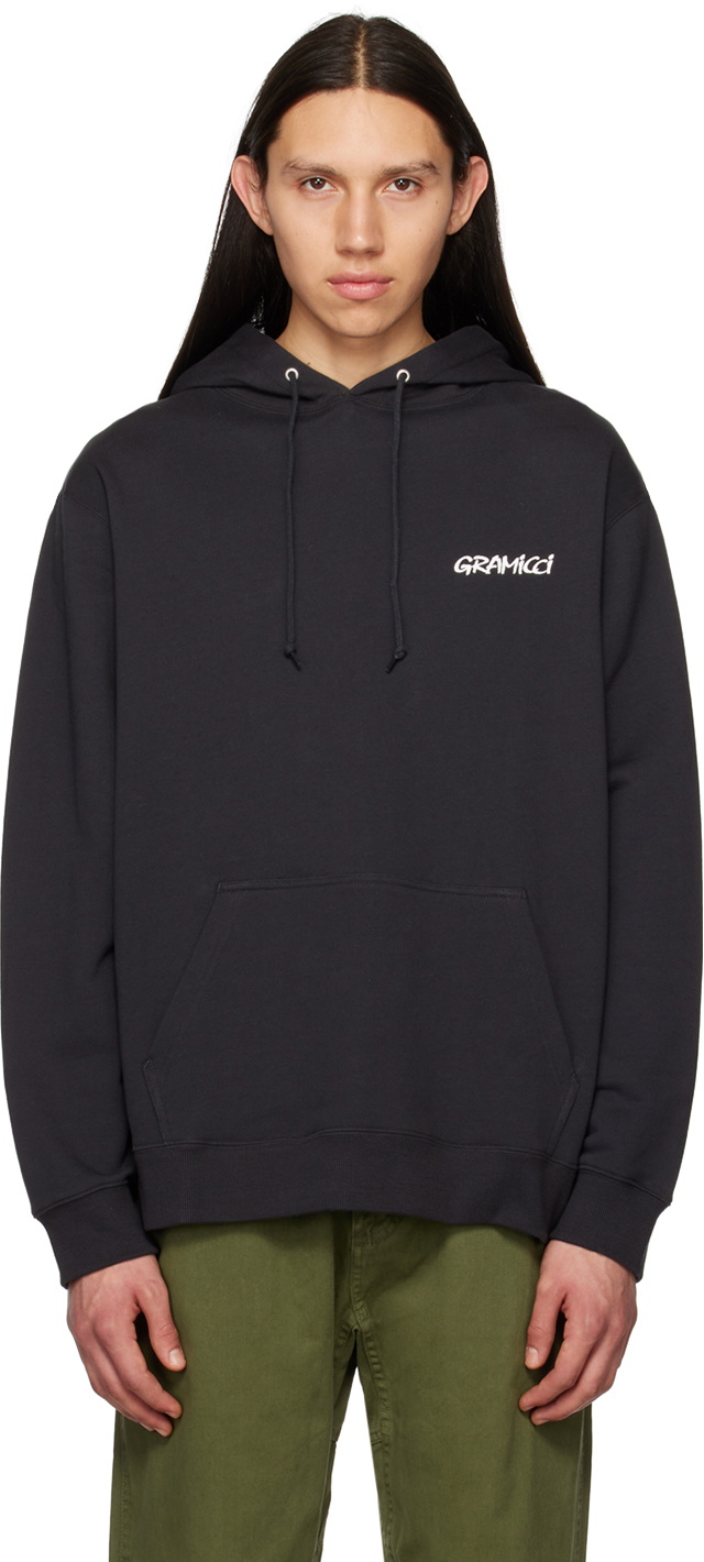 Gramicci Black Printed Hoodie Gramicci