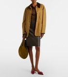 Stouls Gin leather midi skirt