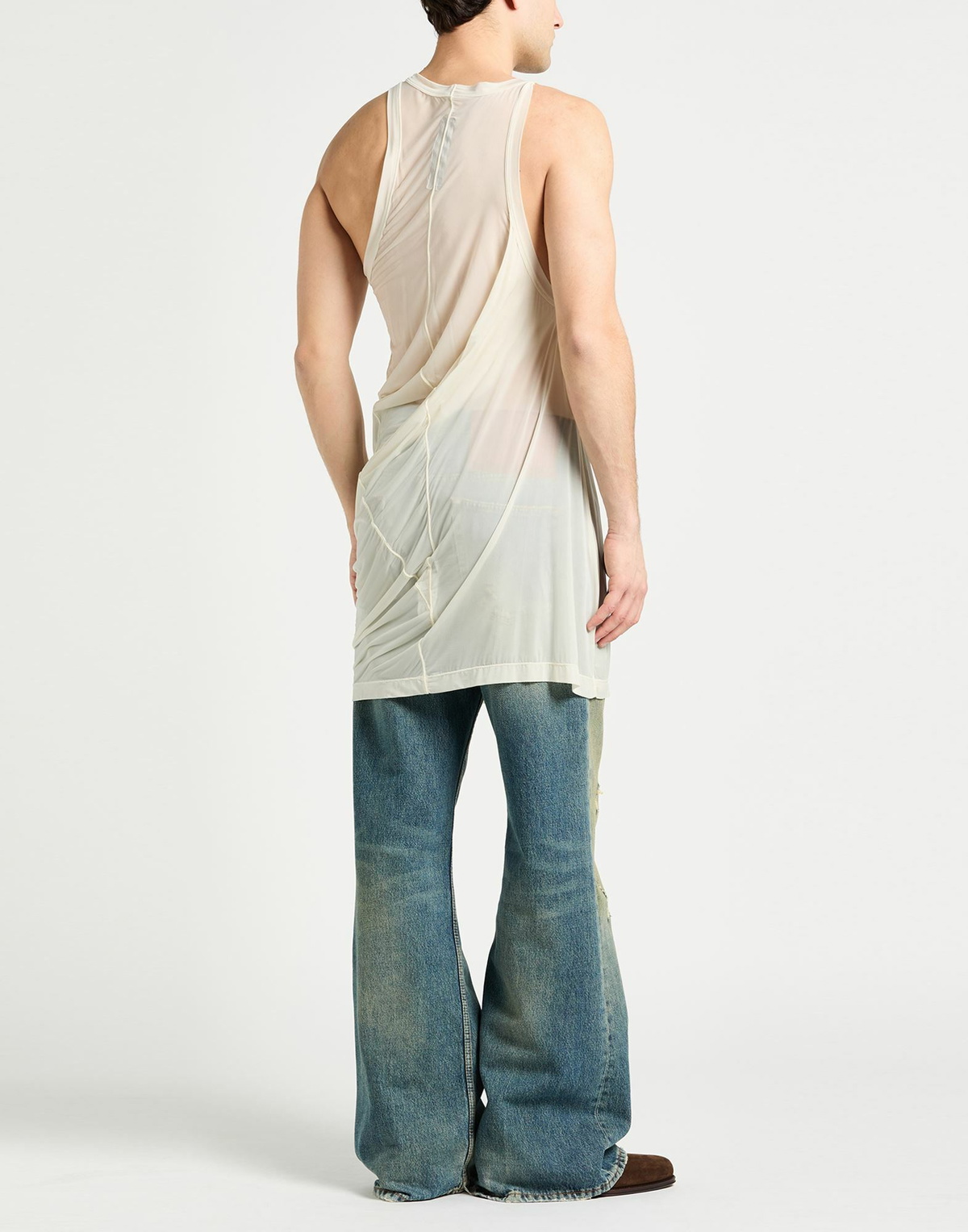 Rick Owens Mens Tank top Cream
