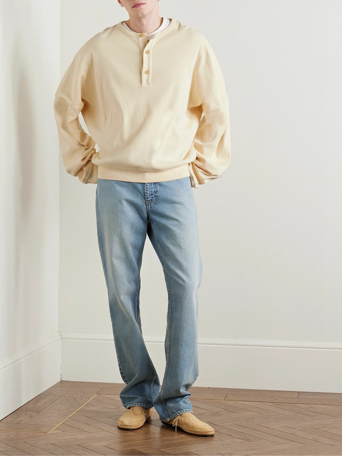 The Row ベージュ Greto ヘンリーネック トップス 252359M211000_1.jpg