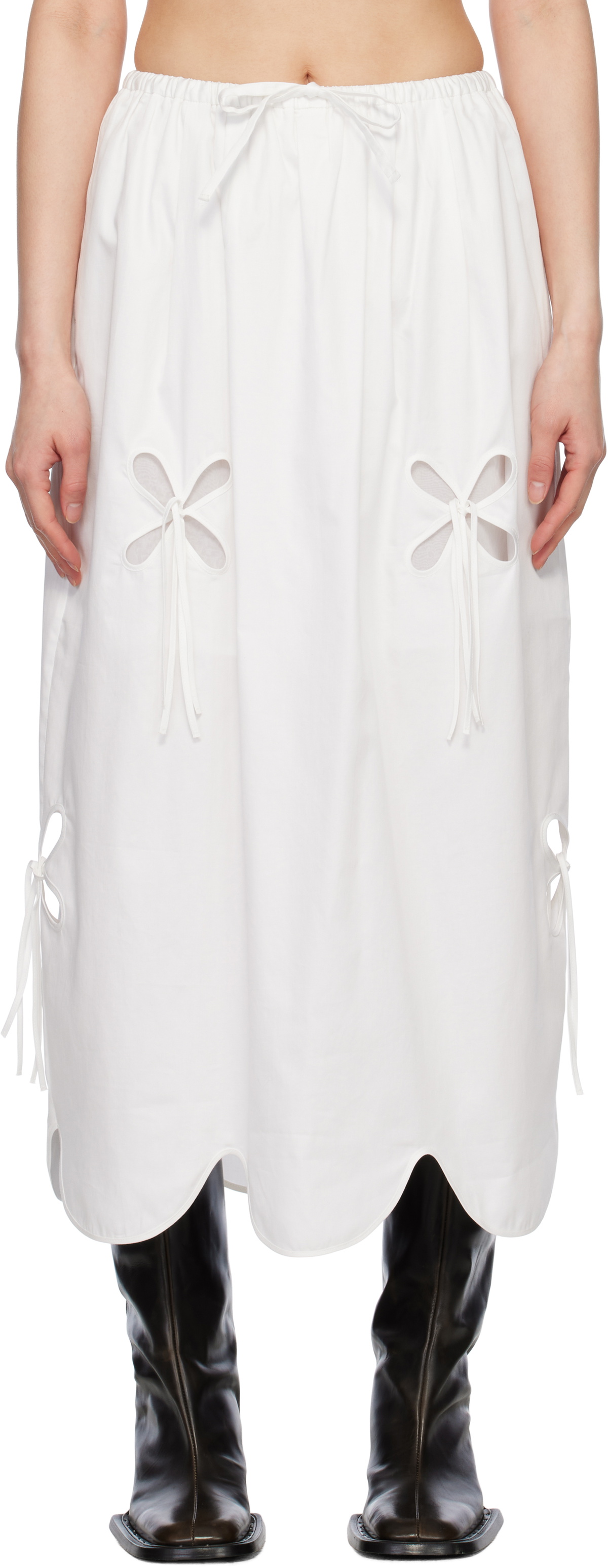 J.Kim White Petal Sun Maxi Skirt