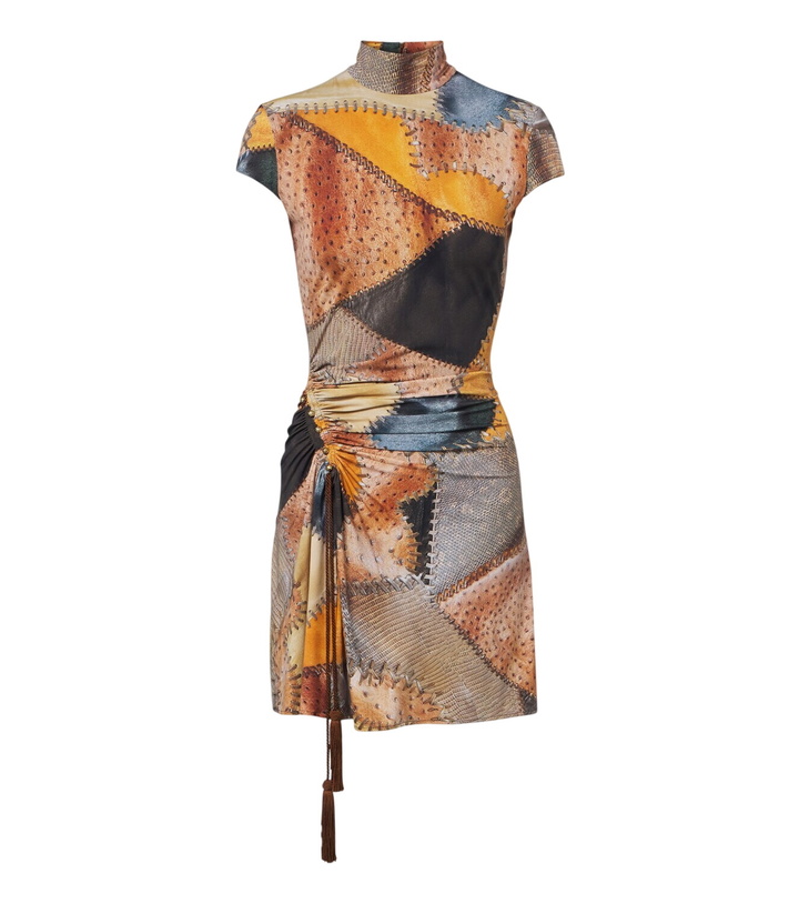Photo: Roberto Cavalli Ruched trompe l’œil minidress