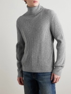Nili Lotan - Cole Slim-Fit Ribbed Cashmere Rollneck Sweater - Gray