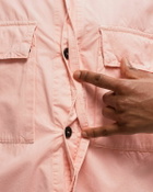 Stone Island Overshirt Brushed Cotton Canvas Pink Overshirts