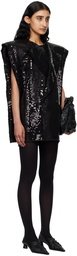 Junya Watanabe Black Sequinned Minidress