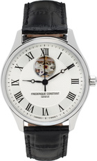 Frédérique Constant Silver & Black Classics Heart Beat Automatic Watch