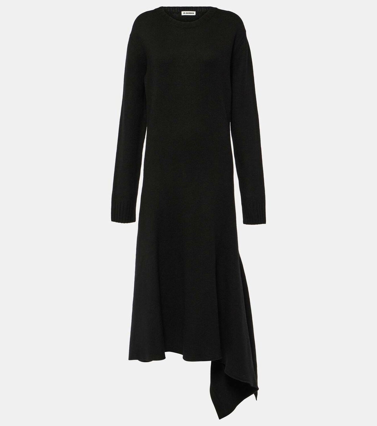 Jil Sander Asymmetric wool midi dress Jil Sander