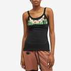 Marine Serre Women's Regenerated Graphic Tank Top in Black