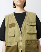 Pinko Multi Pocket Fisherman Style Vest Four Leaf Clover Green
