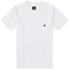 Needles Men's Crew Neck T-Shirt in White