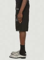 Lourdes Logo Print Cargo Shorts